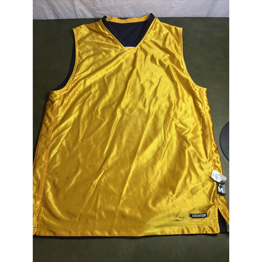 Vintage Starter Men's Sleeveless Navy Blue Jersey Tank top Reversible Medium